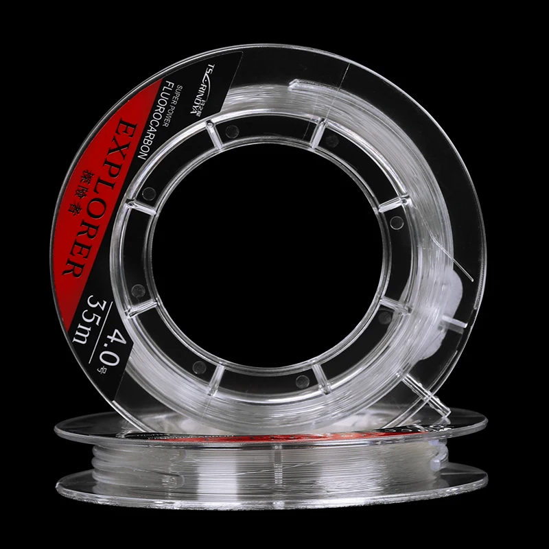 TSURINOYA Fishing Line 100% Fluorocarbon line EXPLORER 35m Leader Main Line High Strength Sinking Carp Wire Leader Line TSURINOYA Fishing Line 100% Fluorocarbon line EXPLORER 35m Leader Main Line High Strength Sinking Carp Wire Leader Line