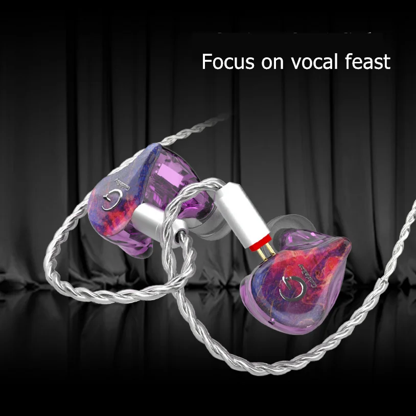 

Quad-core Fever Bass HiFi Mobile Phone In-Ear Monitor Earphone 2 Pin 0.78mm Detachable Cable Moving Iron Universal headphones