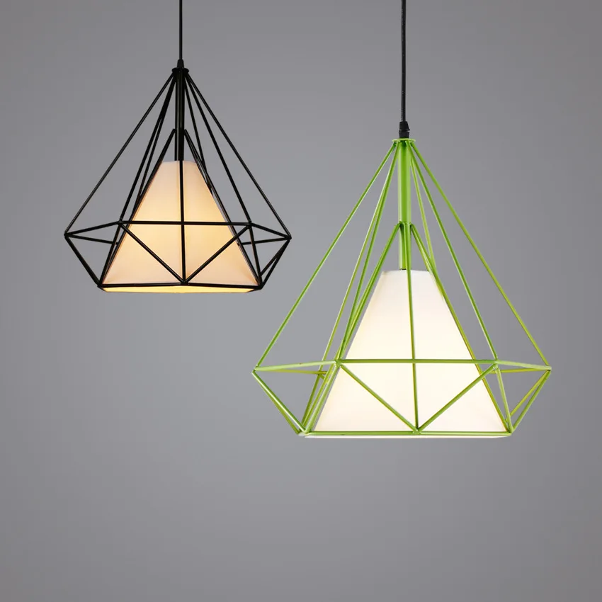 

Northern European-Style Lamps Minimalist Modern Creative Cool Dining Room Bar Lamp Three Head Macarons Diamond Household Restaur
