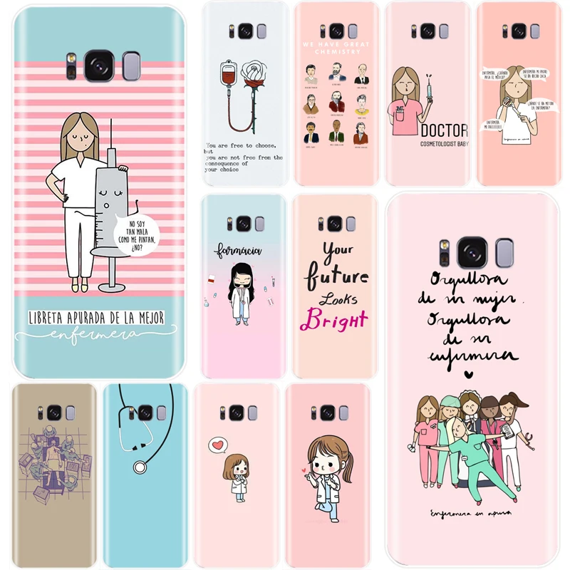 

Nurse, medical, cartoon Cover Soft Silicone TPU Phone Case For Samsung Galaxy NOTE 8 9 S7EDGE S6 S7 S8 S9 S10 PLUS S10lite