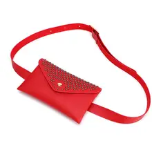 Заклепки поясная сумка однотонный висячий замок нагрудная сумка в Корейском стиле Дамский Повседневный мягкий PU кожаный кошелек поясная сумка нагрудные сумки