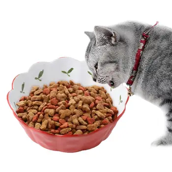 

1PCS Creative Pet Bowl Lovely Strawberry Ceramic Pet Water Bowl Pet Food Bowl for Cats Dogs Protect the Cervical Spine