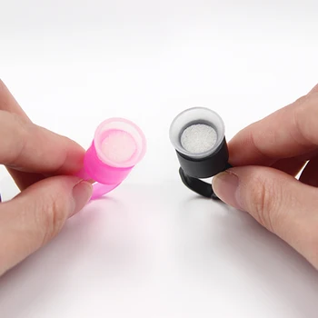 

Microblading Tattoo Ink Black Pink Cap Ring Pigment with Sponge Tattoo Tool Holder Accessories Microblading Pigment Holder Clean