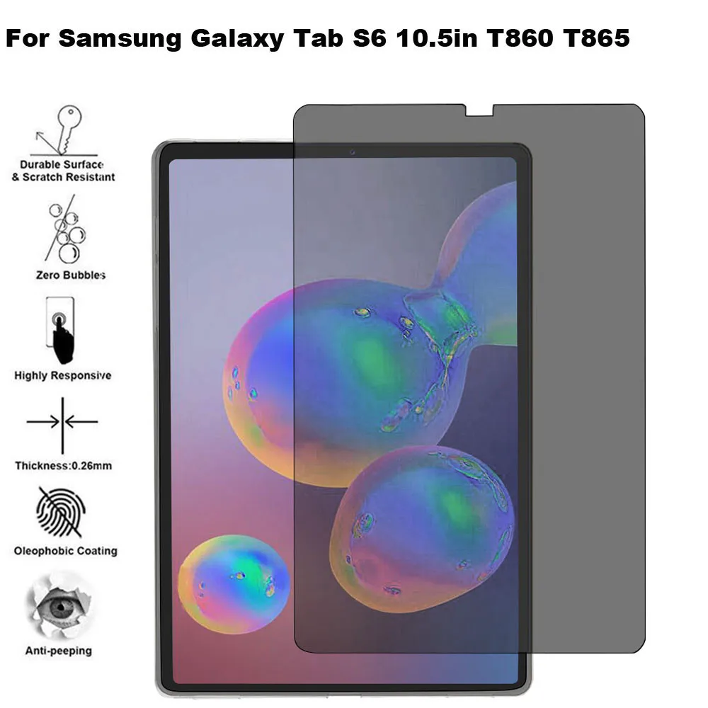 Антишпионская Защитная пленка для экрана для Samsung Galaxy Tab S6 10.5in T860 полноэкранная Защитная пленка для планшета таблетка