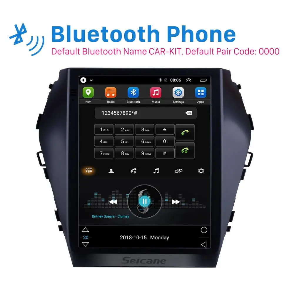 Best Seicane Car HD 2Din Audio Car DVD Radio Multimedia player For Hyundai Santafe IX45 2015 2016 2017 Wifi GPS Navi Stereo Autoradio 2