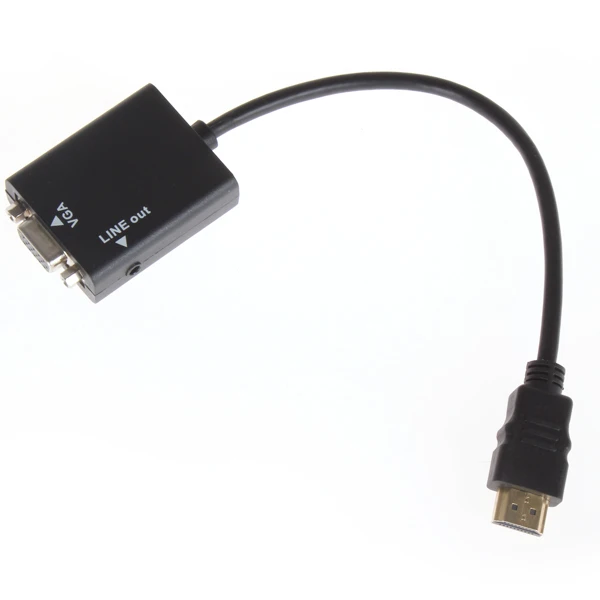 1080P HDMI мужчина к VGA и аудио HD видео кабель конвертер