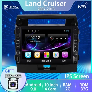 

for Toyota Land Cruiser Android 9.0 Car Radio 2007-2015 10 Inch Multimedia Player Autoradio GPS Navi USB Button No DVD 2 Din