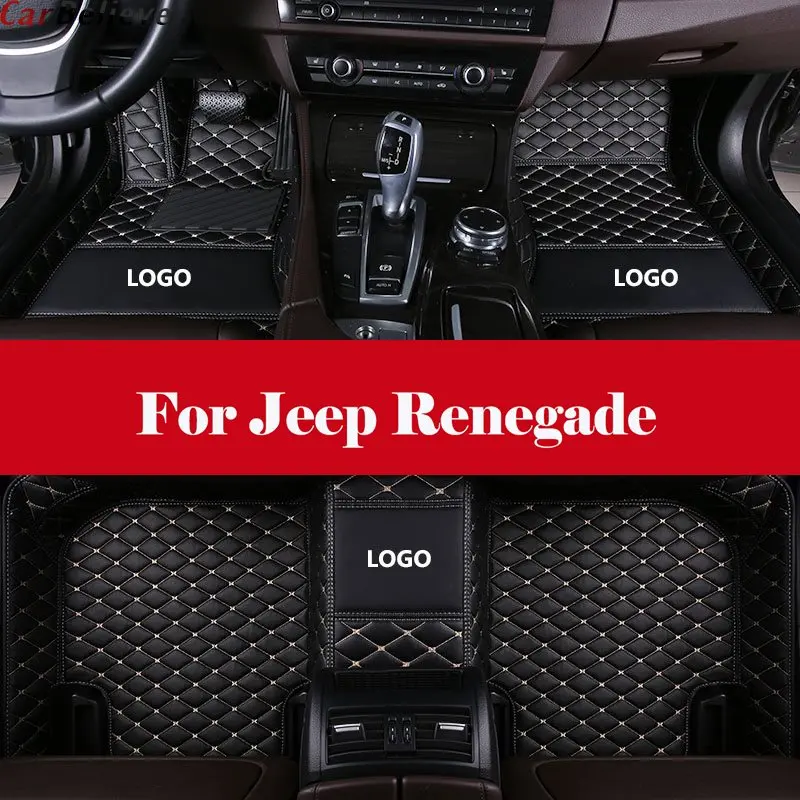 

Custom car floor mats 3D car-styling heavy duty all weather protection car accessorie carpet For Jeep Renegade