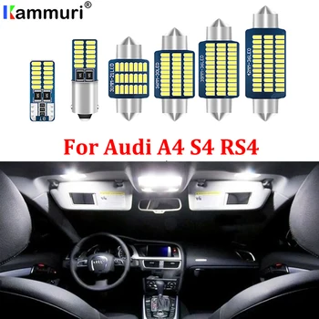 

KAMMURI Perfect White Canbus Error Free LED bulb interior dome map overhead light Kit for Audi A4 S4 RS4 B5 B6 B7 B8 (1996-2015)