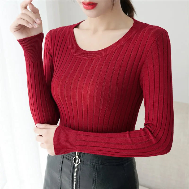 

Korean Autumn Sweater Women Elegant Woma Stretch Sweaters Woman Knit Sweaters Fashion 2019 Women Sueter Mujer Invierno Plus Size