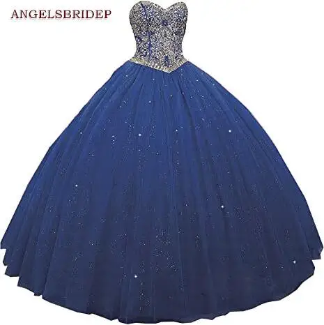 ANGELSBRIDEP Sweetheart Ball Gown Quinceanera Dresses Vestidos De 15 Anos Fashional Sparkly Crystal Beaded Birthday Party Gowns