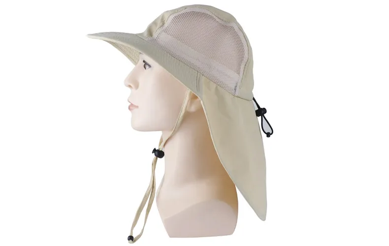Летняя Солнцезащитная шляпа Водонепроницаемая корзина для мужчин и женщин шляпа Boonie с горлышком с защитой от ультрафиолета большая широкополая рыболовная шляпа сетка дышащая
