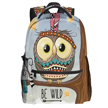 

Cartoon Owl Backpack College Students Wear Resistance Laptop Backpack Book Bag Casual Sports Bags School Bag