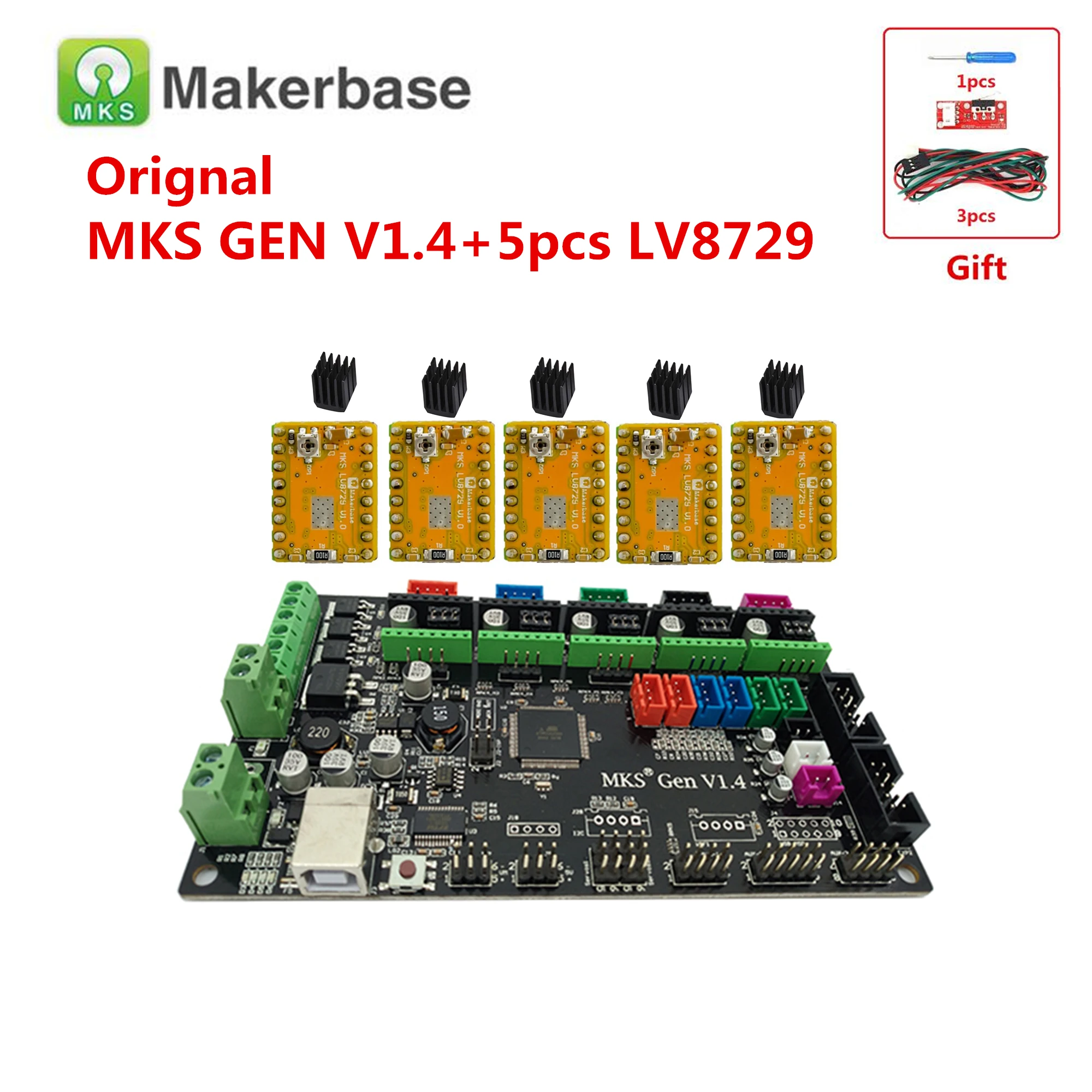 3d принтер контроллер MKS Gen V1.4 основная плата управления карты Поддержка TMC2208 TMC2100 TMC2130 LV8729 DRV8825 A4988 шаговый драйвер