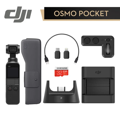DJI Osmo карман 3-осевая стабилизированная ручной Камера с 4K 60fps видео Механическая стабилизация интеллигентая(ый) съемки - Цвет: Osmo Pocket kit