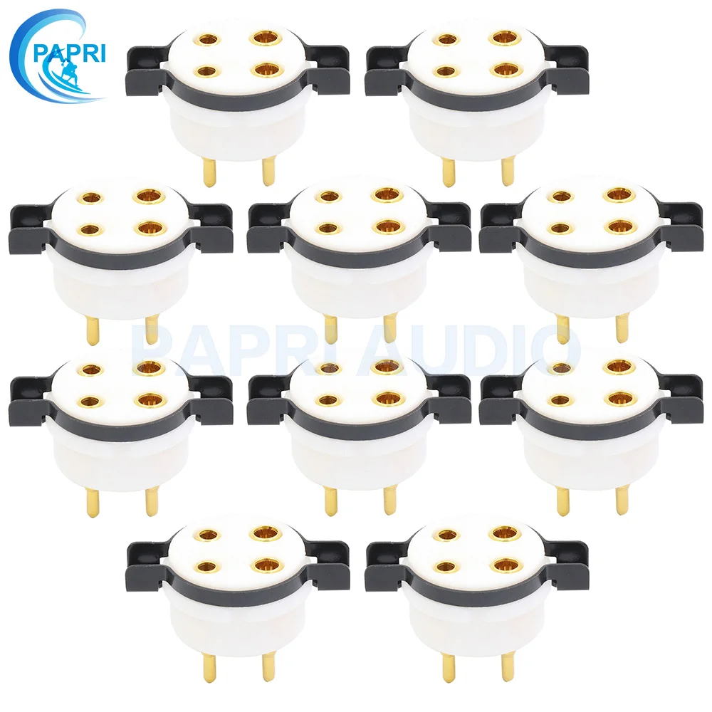 PAPRI EIZZ PTFE 4 контактный трубчатый разъем U4A позолоченный латунный штырь для 300B 2A3 811