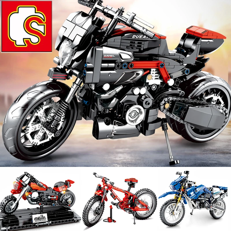 SEMBO City technic Ducati Moto rcycle moto Harley rbike наборы строительные блоки модели Кирпичи игрушки