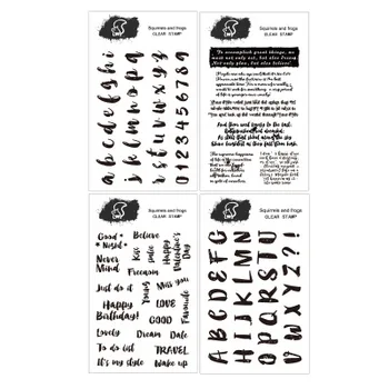 

Brush&Alphabet Letter Proverbs Transparent Silicone Clear Stamp For Scrapbooking DIY Craft Decoration Stamp Kids Stationery