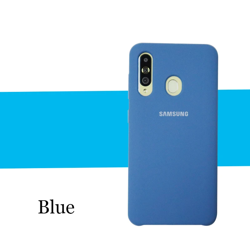 Чехол для samsung Galaxy A10 A30 A40 A50 A60 A70 A8S, жидкий силиконовый чехол, шелковистый мягкий на ощупь защитный чехол для задней панели - Цвет: Blue