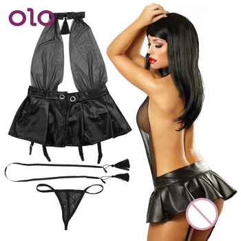 

OLO Role Play Women Porno Babydoll Underwear Sexy Pajamas See-through Erotic Dress Sexy Lingerie Hot Erotic Sexy Costumes