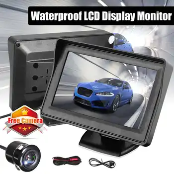 

4.3 inch 12V Car Rear View Camera Monitor Backup Reverse Camera Kit Night Vision Reversing Parking Rear View System NTSC PAL