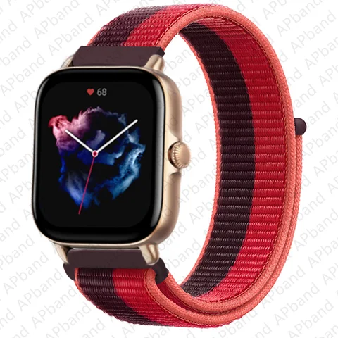 Nylon band For Amazfit GTS/2/2e/GTS2 Mini/GTR 3 Pro 42mm/47mm/GTR2/2e/stratos 2/3 Sport Loop Bracelet Amazfit bip strap