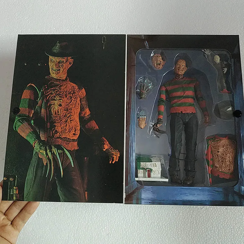 NECA A "Кошмар на улице Вязов" 3 Фредди Крюгер Фредди кошмары фигурка игрушка ужас подарок на Хэллоуин - Цвет: A no box