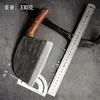 Damask Handmade Forged Butcher Knife Wide Blade Chopping Knife Chinese Cleaver Camping Serbian Chef Knife Ebony Wood Handle Tool ► Photo 3/6