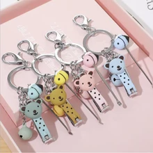 Nail Clipper Mini Cute Bear Rabbit Nail Clipper Cartoon Finger Trimmer Scissors Nail Cutter with Keychain stainless steel multifunctional plier finger nail clipper keychain bottle opener finger folding scissors
