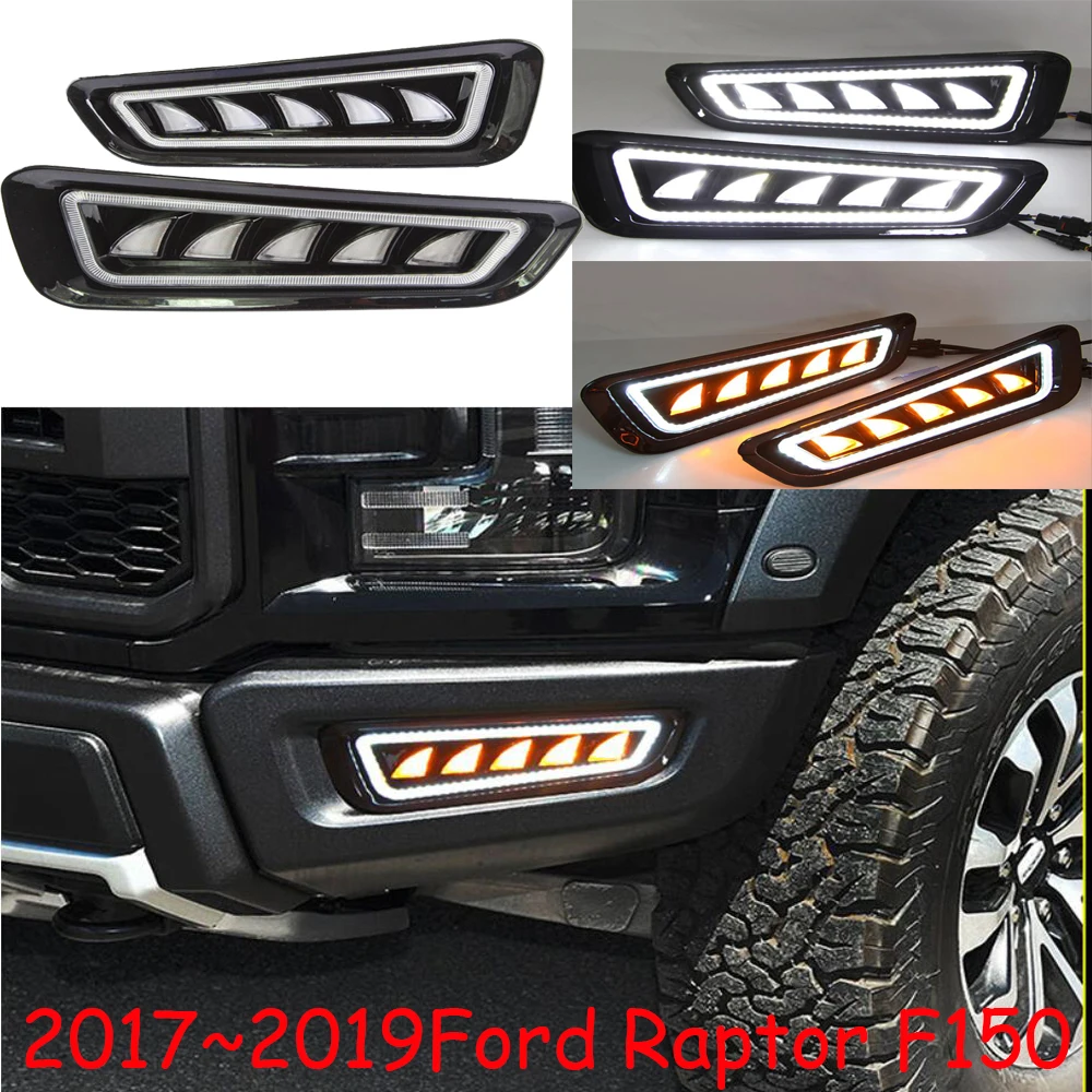 car bumper headlamp Raptor F-150 headlight F150 F 150 2017~2019y LED DRL accessories daytime running light | Автомобили и