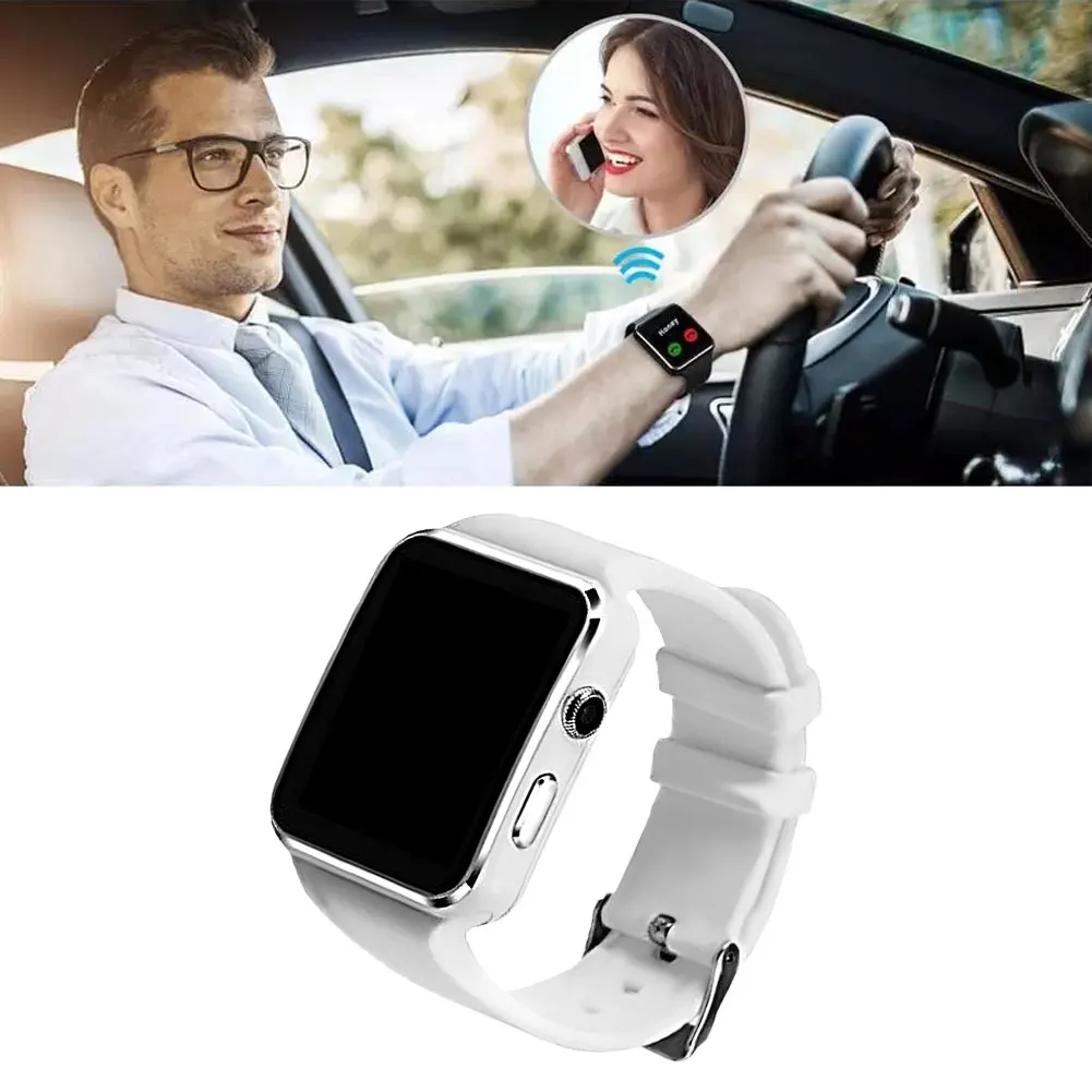 X6 Curved Screen Smart Watch With Bluetooth Camera Facebook WhatsApp Support SIM TF Card Call Smartwatch For Android Phone DZ09