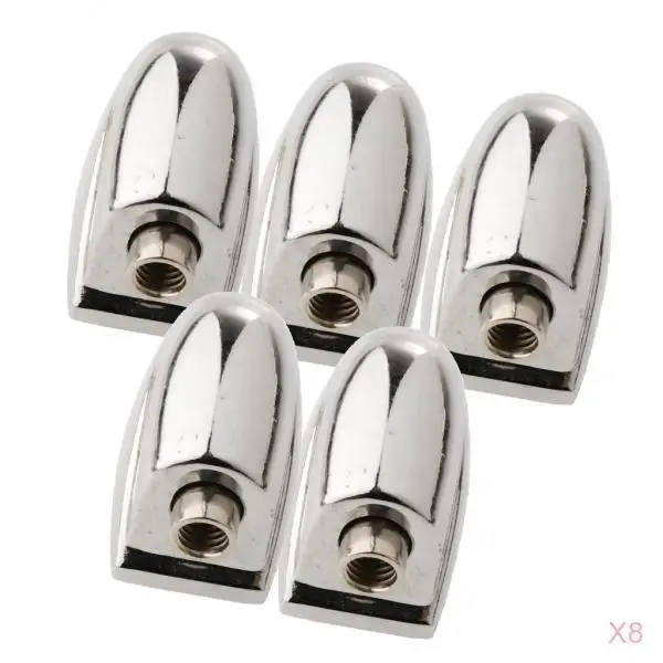 40Pcs Drum Set Lugs Ear Claw Hooks Connectors Musical Instrument DIY Part Silver