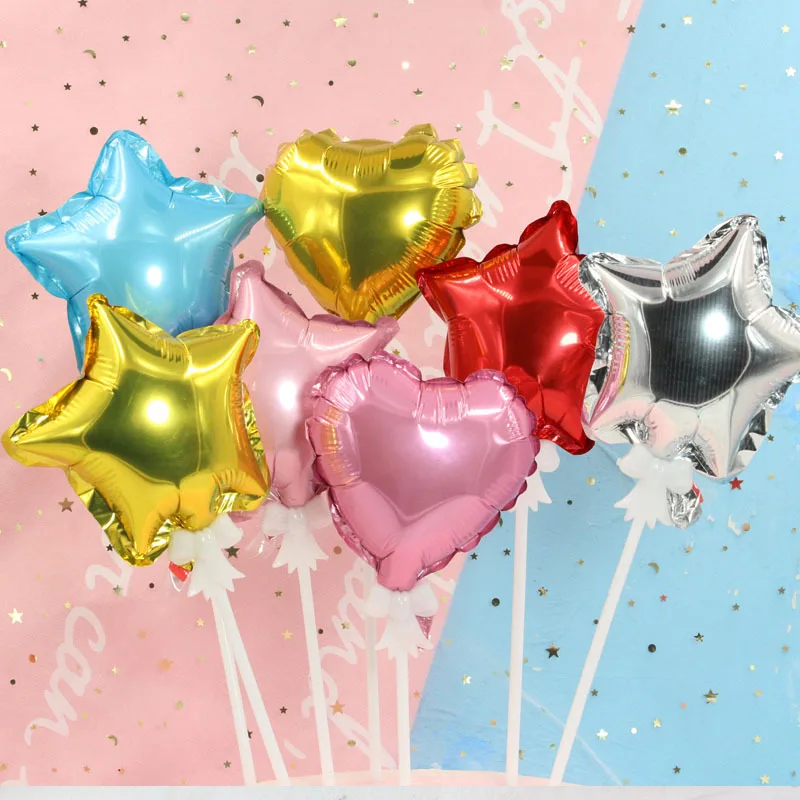 

5 Inch Mini Heart Stars Foil balloons 50PCS Wedding Room Decor birthday party Christmas New Year decorations supplies Kids toys