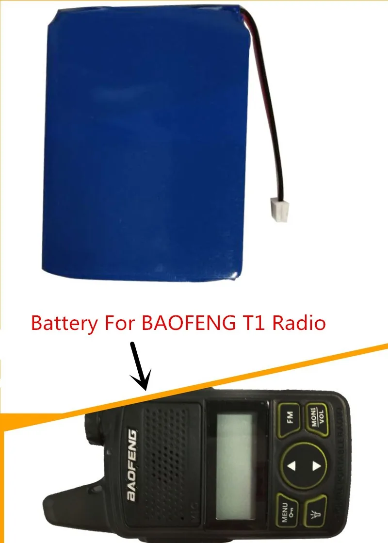Аккумулятор BAOFENG T1 3,7 V 1500mah Li-Ion для BAOFENG T1 двухстороннее радио