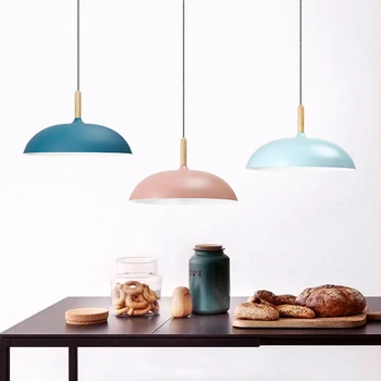 

LED Aluminum Pendant Lights E27 Bedroom Living Room Hanging Lamp Restaurant Decor Indoor Pendant Lamps kitchen light Fixtures