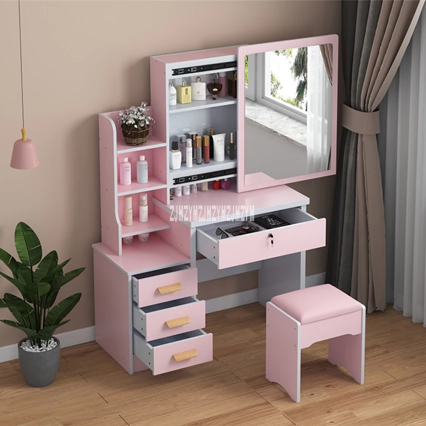 Us 50 73 11 Off C918 C501 Simple Modern Dresser Household Bedroom Dressing Table Density Board Makeup T Able With Mirror Drawer Lock Stool On Us 50 73 11 Off C918 C501 Simple Modern Dresser Household Bedroom Dressing Table Density Board Makeup T Able With Mirror Drawer Lock Stool On