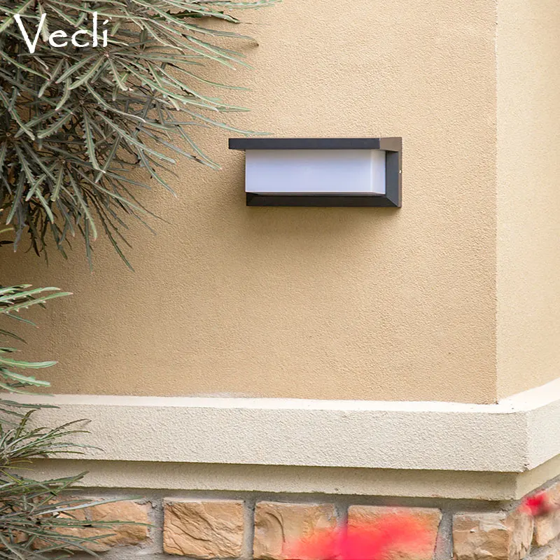 12W radar sensor LED wall lamp waterproof IP65 bra garden door lamp modern LED wall outdoor AC90~260V