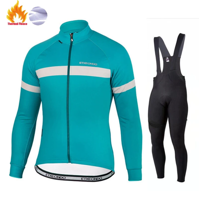 Etxeondo, длинный рукав, Джерси для велоспорта, одежда для горного велосипеда, Зимняя Теплая Флисовая одежда, велерклединг, комплекты для зимы - Color: fleece set 17