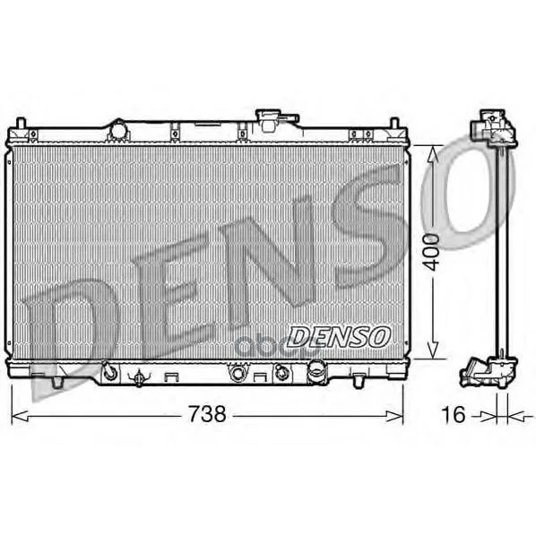 Радиатор, Охлаждение Двигател Honda Cr-V Ii(01-06) Element(02-11) Denso арт. DRM40012