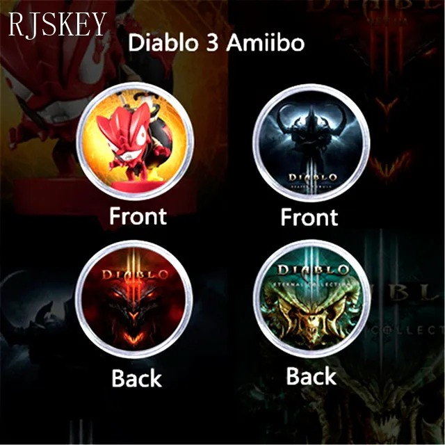 2Pcs Diablo 3 Полный набор 10 шт. Супер Марио Одиссея Amiibo NFC карты Коллекционная монета тег NS/переключатель Avaliable Zelda Splatoon Smash Bros Diablo - Цвет: 2Pcs Diablo 3