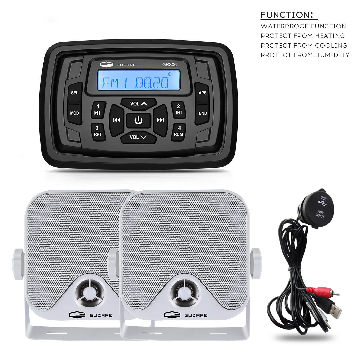 Bluetooth boat stereo system Clearance