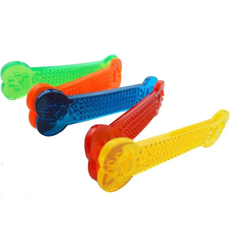 Funny Toys For Dogs Cats Bone Grinding Bite Health Teeth Cleaning Stick Silicone RubberToy Chew Dog Toys Pets Products