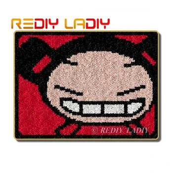 

Latch Hook Rug Kits Crocheting Carpet Rug Lauging Girl Acrylic Yarn Printed Canvas Cushion Mat Crochet Tapestry Hobby & Crafts