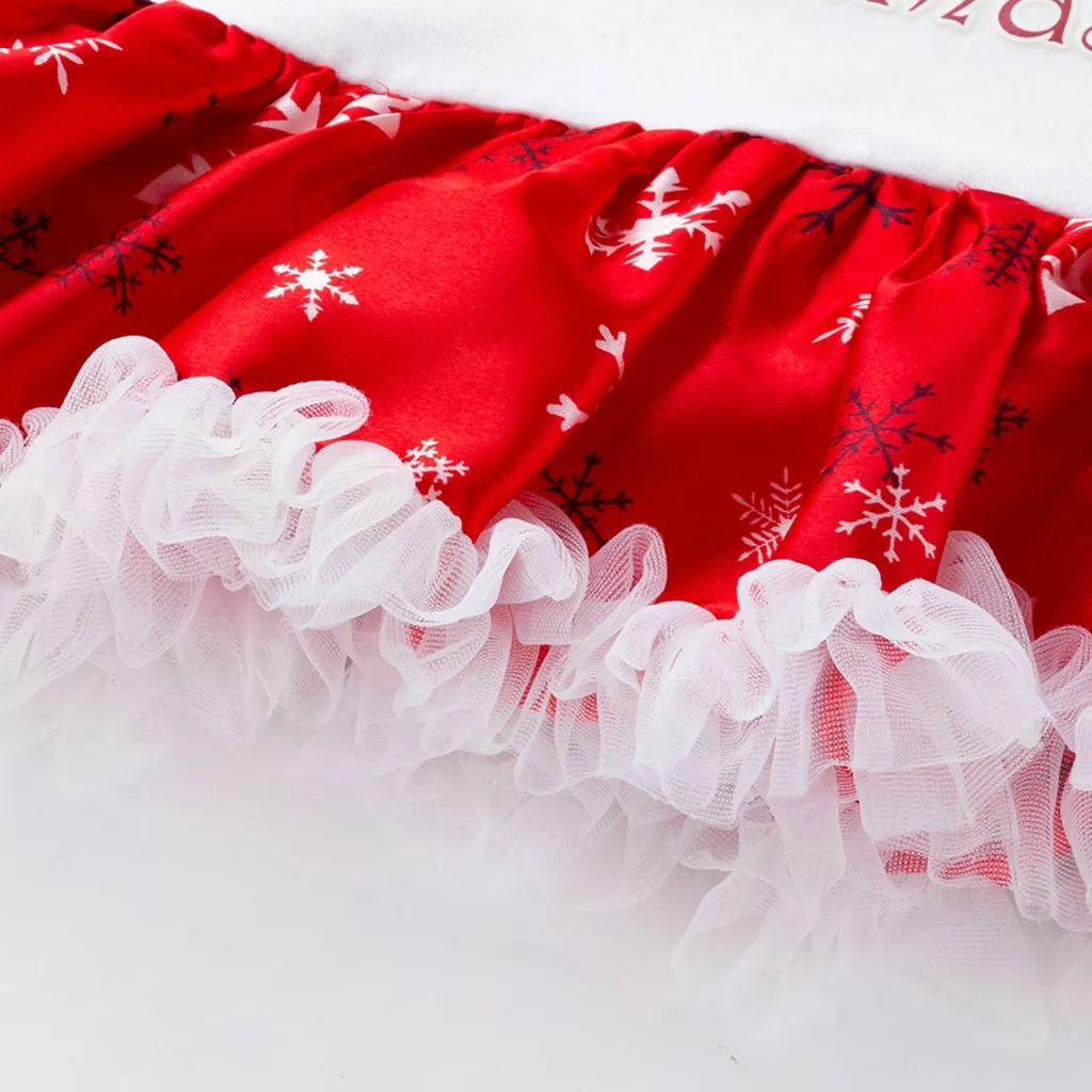 My first christmas/Одежда для девочек; комплект из 4 предметов; комбинезон с принтом Санты для маленьких девочек; комплект юбки; комбинезон с короткими рукавами; kleding