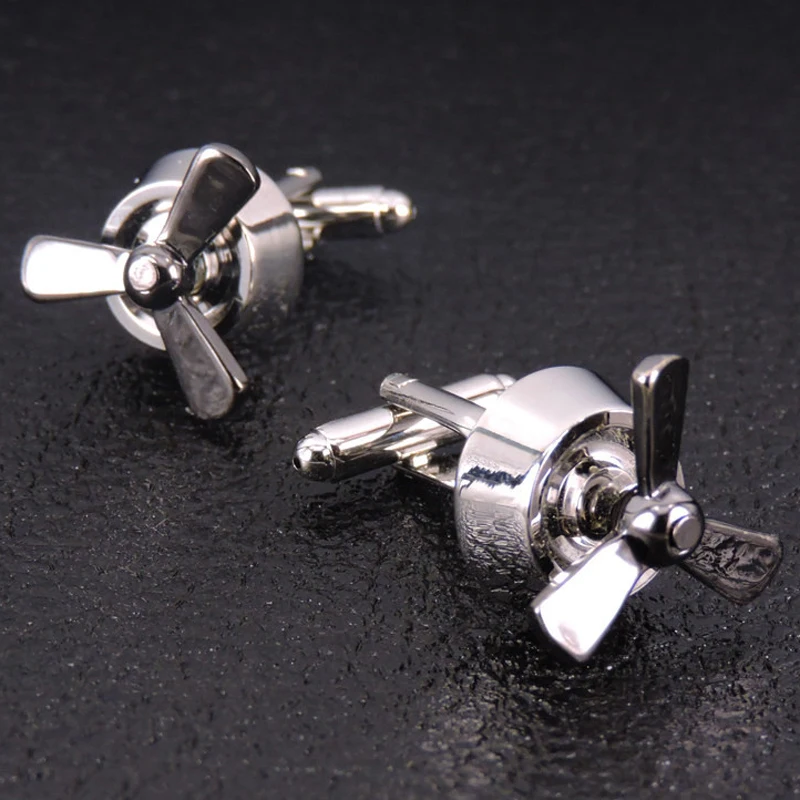 

Engine propeller Cufflinks new high quality fashion jewelry brand shirt Cufflinks men's Wedding Shirt badge pin gift