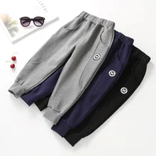 Детские повседневные штаны г. Новые Стильные повседневные штаны для мальчиков на весну и осень модные повседневные штаны в Корейском стиле с надписью «M» для детей