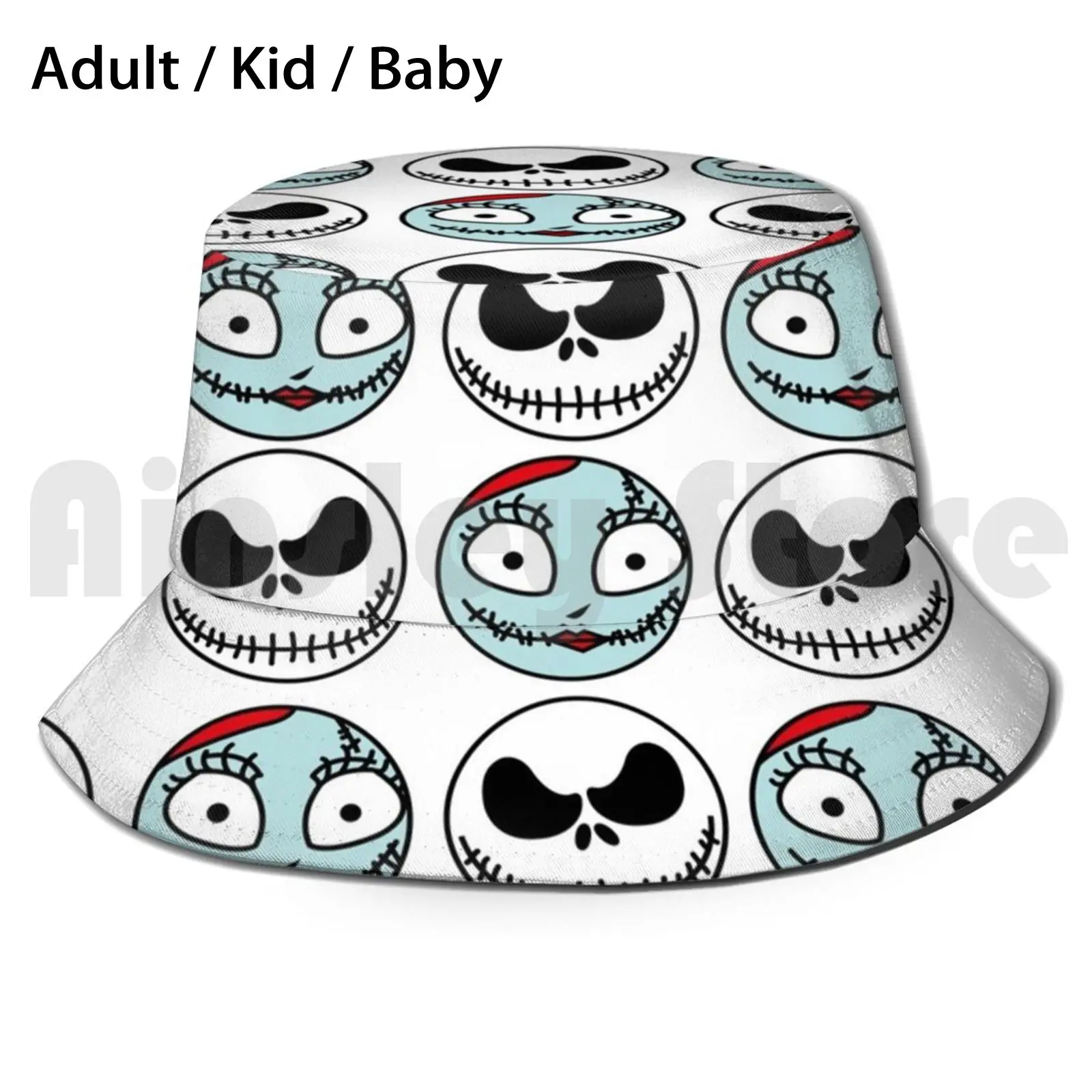 Jack E Sally Cappello Da Sole Pieghevole Protezione Uv Jack Sally Jack E Sally Nightmare Before Christmas