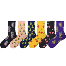 Носки с персонажами фруктов; серия «Мама в носках»; носки; хлопковые носки