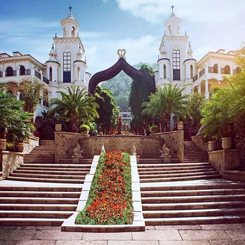 

MEHOFOTO Vinyl Photography Background Retro Castle Computer Printed European Style Wedding Backdrops for Photo Studio CM-6583