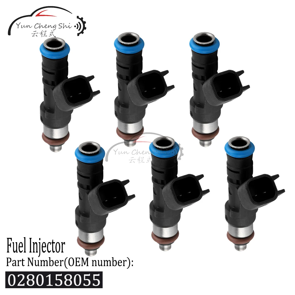 6pcs Fuel Injectors 0280158055 For Ford Explorer Ranger Mazda B4000 4